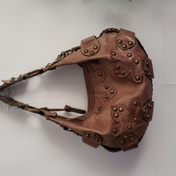 Isabella Fiore Vintage Leather Boho Bag - Picture 1 of 9